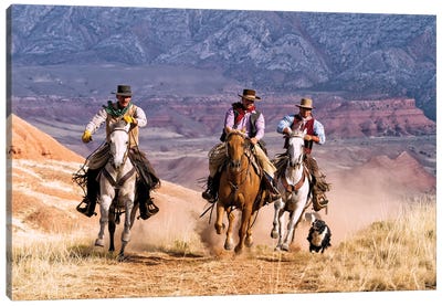 Working Men Canvas Art Print - Cowboy & Cowgirl Art