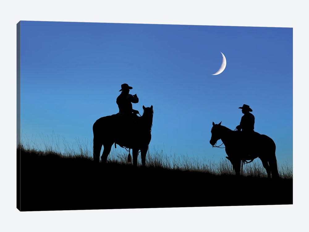 Cowboy Silhouette VI by Janet Fikar 1-piece Art Print