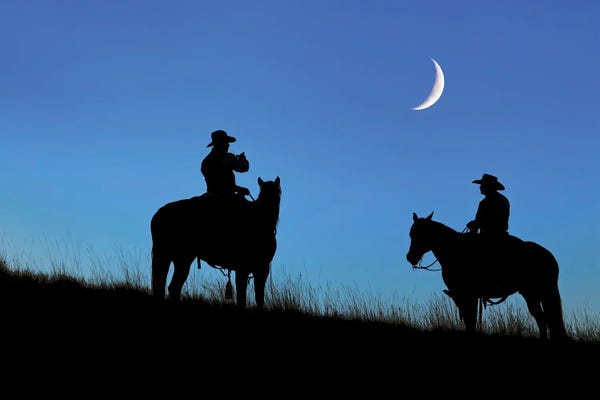 Janet Fikar: Cowboy Silhouette VI by Janet Fikar