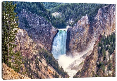 Yellowstone Beauty Canvas Art Print - Waterfall Art