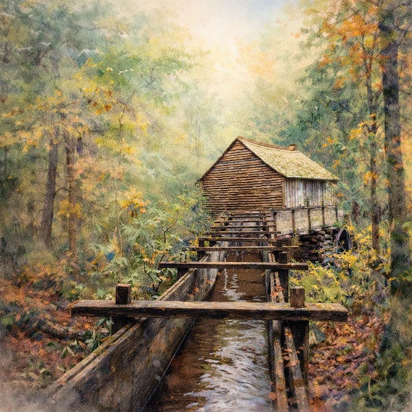 Janet Fikar: Old Mill by Janet Fikar