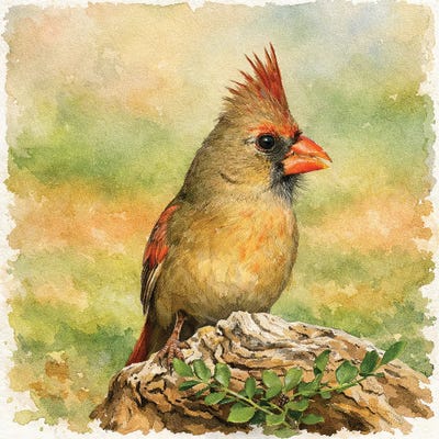 Janet Fikar - Gallery Posters: Northern Cardinal by Janet Fikar