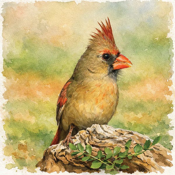 Janet Fikar: Northern Cardinal by Janet Fikar