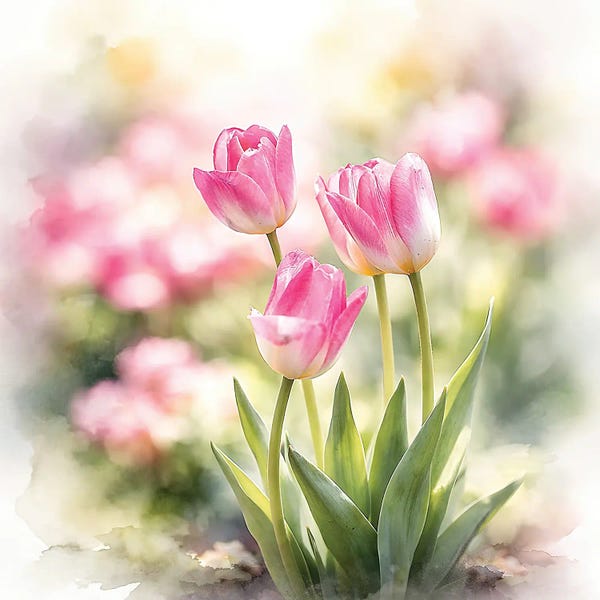 Janet Fikar: Pink Tulips by Janet Fikar