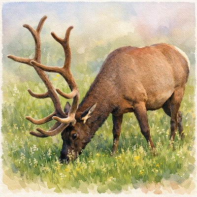 Janet Fikar - Gallery Posters: Morning Graze by Janet Fikar