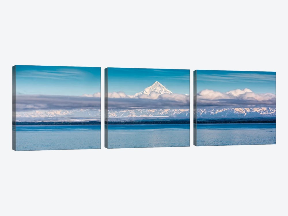 Alaska Panorama by Janet Fikar 3-piece Canvas Print