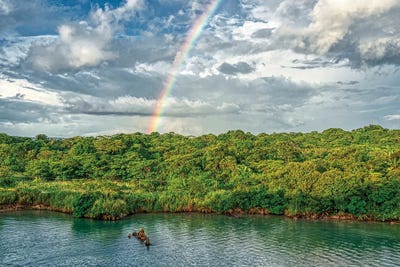 Rainbow Over Panama by Janet Fikar framed wall art