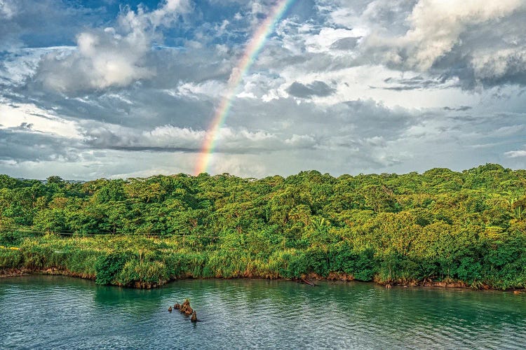 Rainbow Over Panama by Janet Fikar wall art