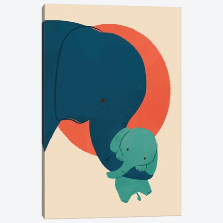 Baby Elephant II Canvas Print #JFL107} by Jay Fleck Art Print