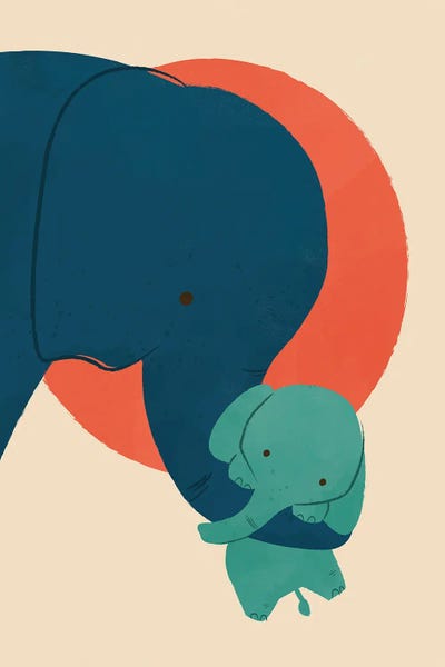 Baby Animals: Baby Elephant II by Jay Fleck