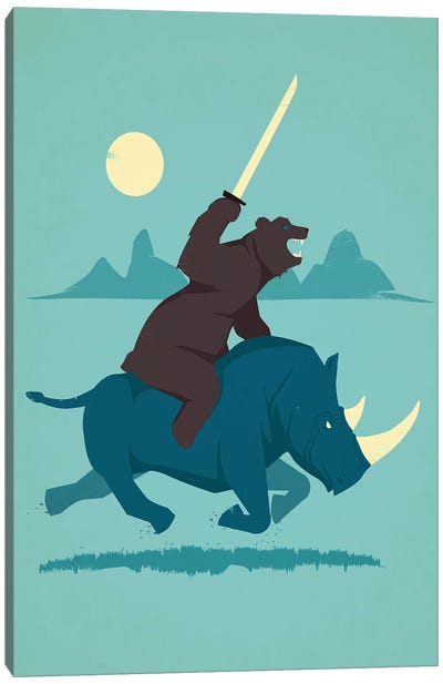 Decider Canvas Art Print - Rhinoceros Art