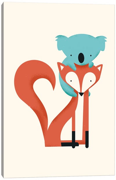 Fox & Koala Canvas Art Print - Jay Fleck