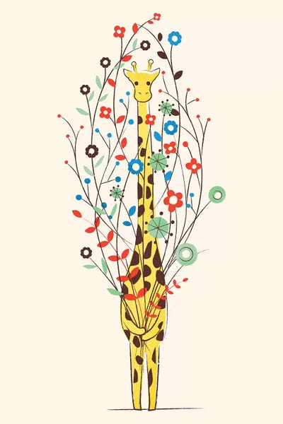 Giraffes: I Brought You These Flowers by Jay Fleck