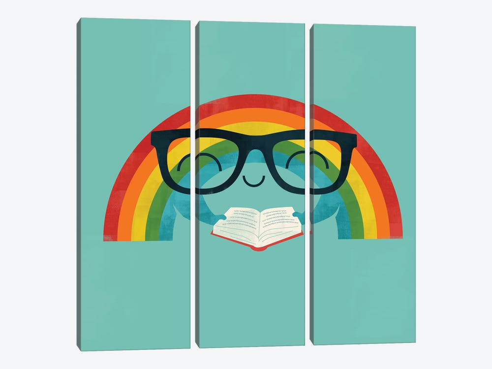 Reading Rainbow by Jay Fleck 3-piece Canvas Art Print