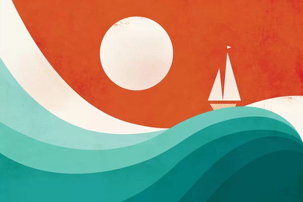 Kids Nautical Art: Wave (Night) by Jay Fleck