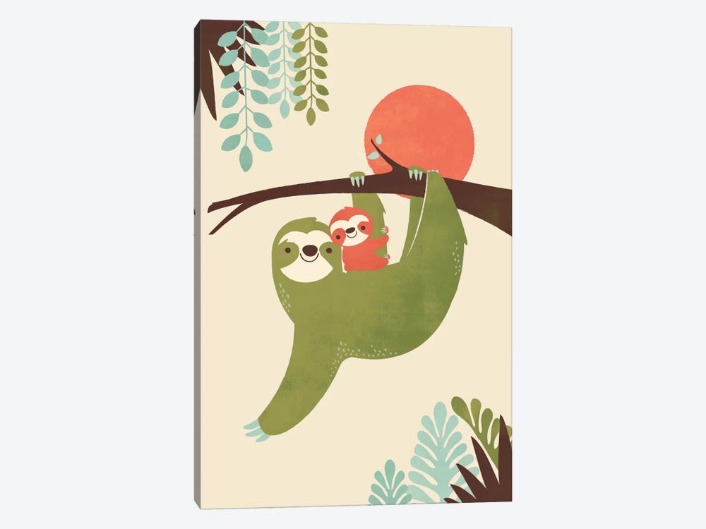 Mama Sloth by Jay Fleck 1-piece Art Print