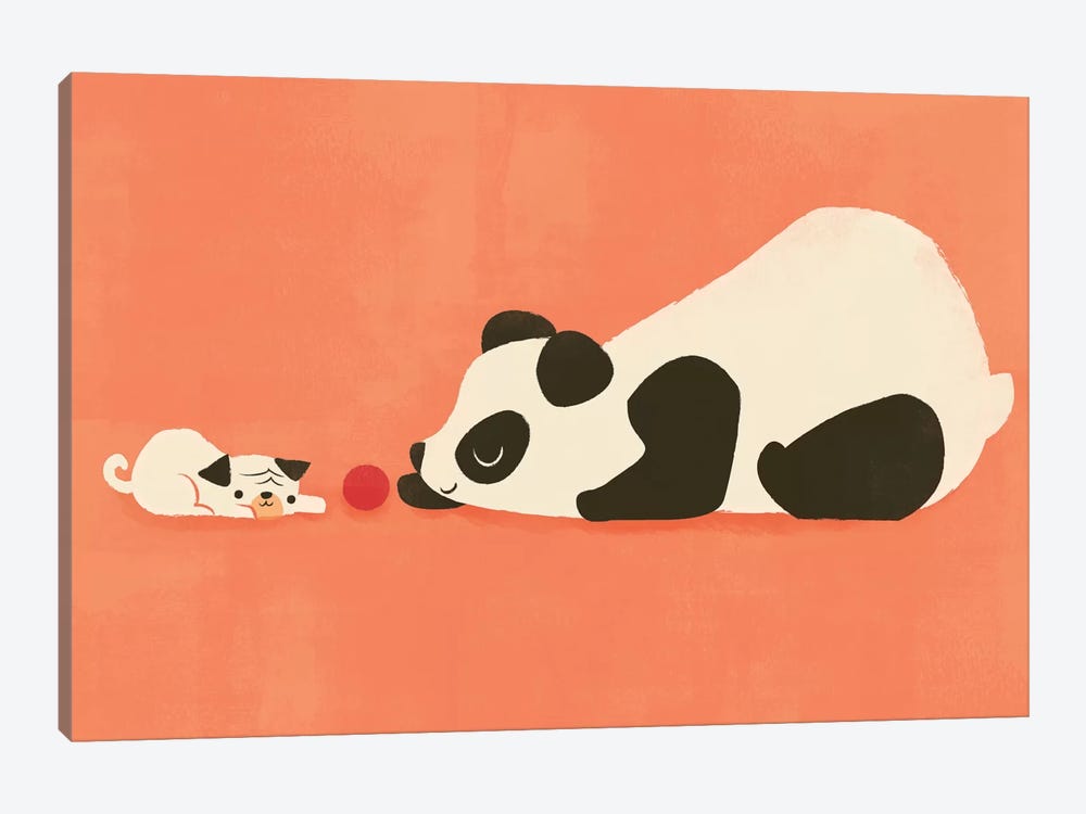 The Pug And The Panda by Jay Fleck 1-piece Canvas Art