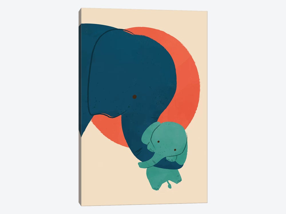 Baby Elephant by Jay Fleck 1-piece Canvas Artwork