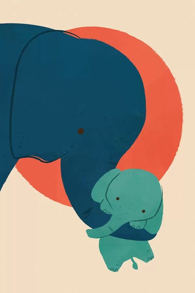 Kids Inspirational Art: Baby Elephant by Jay Fleck