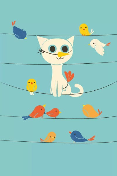 Kids Inspirational Art: Bird Watching by Jay Fleck