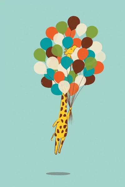 Kids Inspirational Art: Floating Away by Jay Fleck