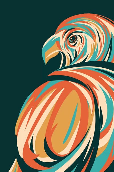 Mid-Century Modern Animals: Hawk by Jay Fleck