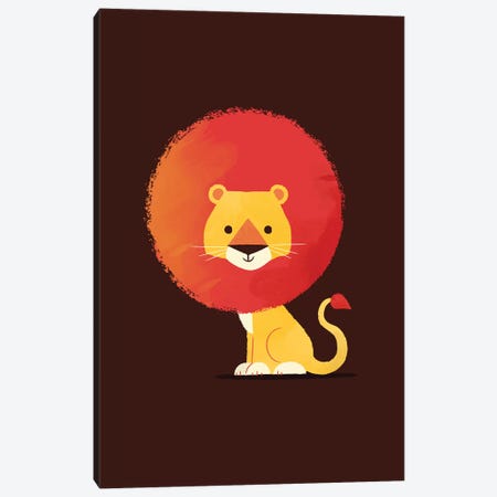 Lion Canvas Print #JFL44} by Jay Fleck Art Print
