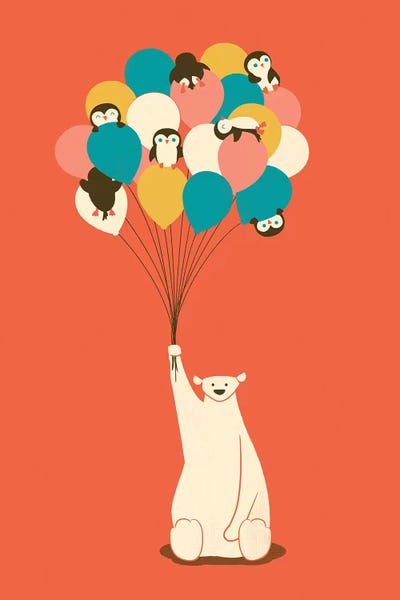 Kids Inspirational Art: Penguin Bouquet by Jay Fleck