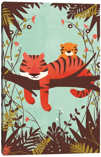 Sleeping Tiger Canvas Art Print - Jay Fleck
