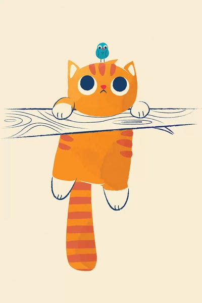 Orange Cats: Fat Cat, Little Bird by Jay Fleck