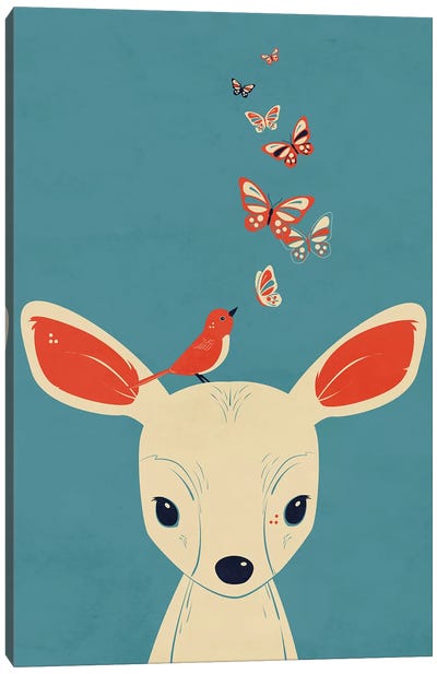 Flutter Canvas Art Print - Deer Art