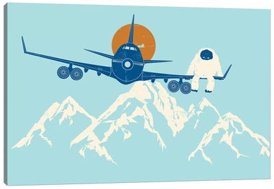Hitchin' A Ride Canvas Art Print - Airplane Art