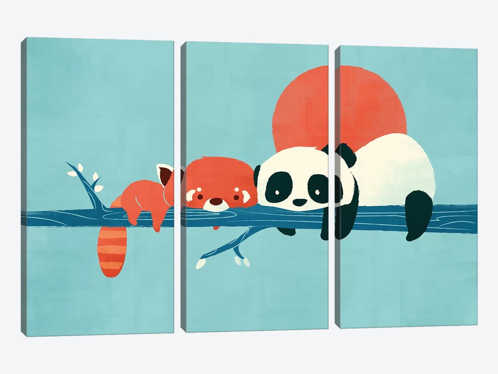 Pandas by Jay Fleck 3-piece Canvas Print