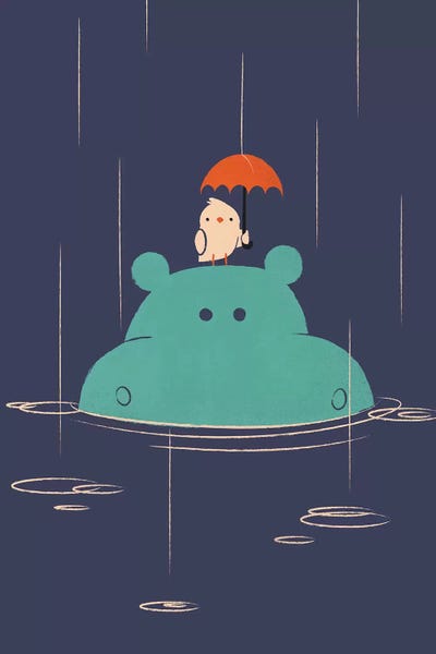Hippopotamuses: Raindrops by Jay Fleck