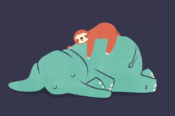 Kids Inspirational Art: Snooze by Jay Fleck