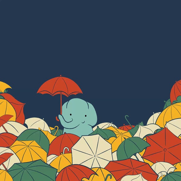 Umbrellas: Umbrella Elephant by Jay Fleck