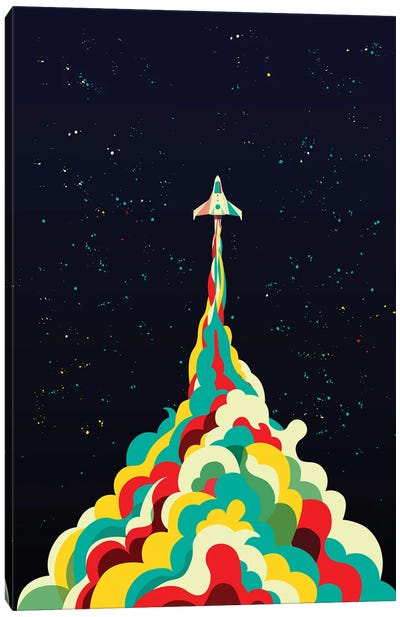 Into The Sky Canvas Art Print - Space Shuttle Art