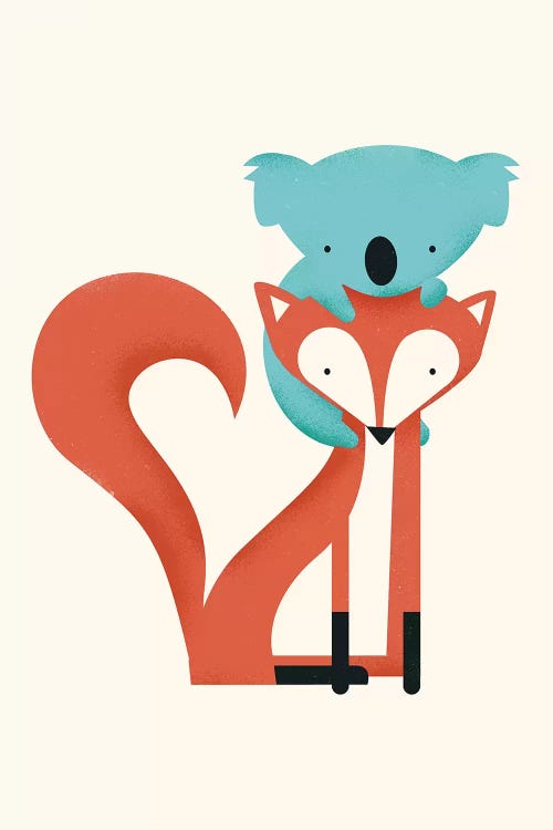 Fox & Koala by Jay Fleck wall art