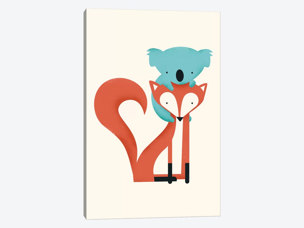 Fox & Koala by Jay Fleck 1-piece Canvas Print