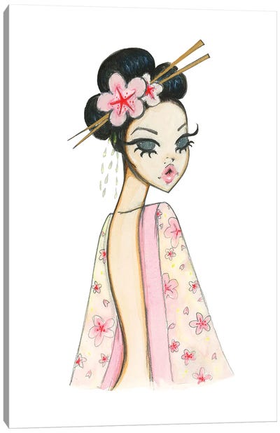 Blossom Canvas Art Print - Geisha