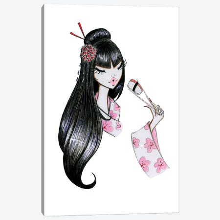Sushi Girl Canvas Print #JFN55} by Josefina Fernandez Canvas Wall Art