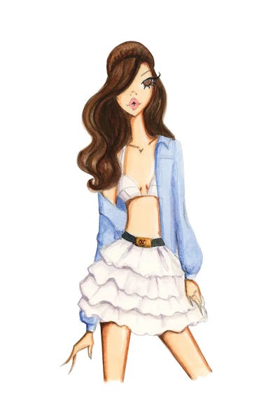 Women's Tops: Blue Shirt by Josefina Fernandez