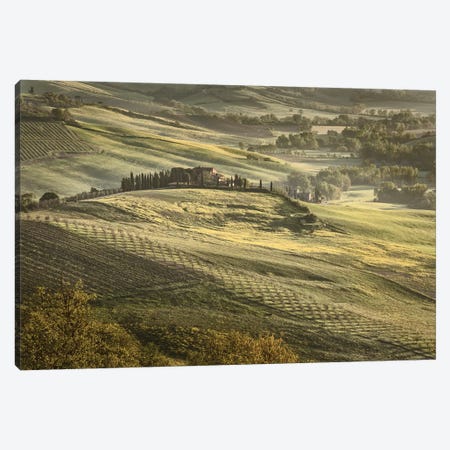 Europe, Italy, Tuscany, Val D'Orcia Canvas Print #JFO10} by John Ford Canvas Wall Art