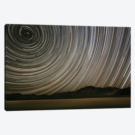 Long Exposure Star Trails Over Racetrack Playa, Death Valley National Park, Inyo County, California, USA Canvas Print #JFO1} by John Ford Canvas Art