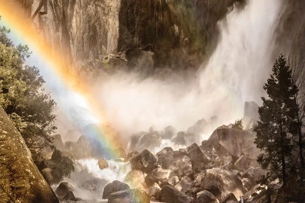 John Ford: Usa, California, Yosemite, Yosemite Falls, Rainbow by John Ford