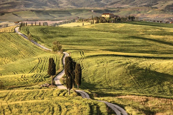 Europe Italy Tuscany Val Dorcia Landscape