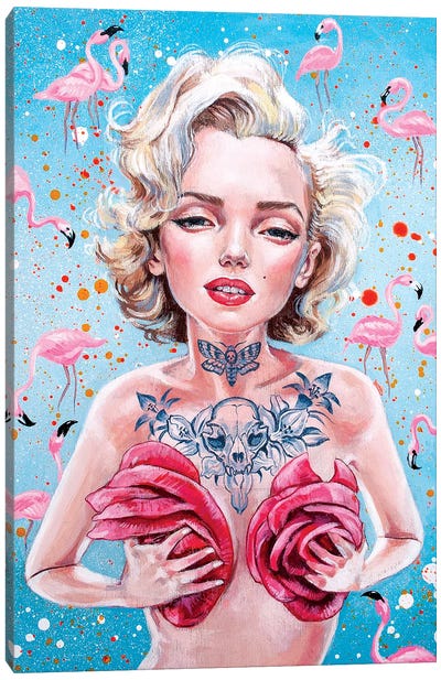 Marilyn Monroe Canvas Art Print - Flamingo Art