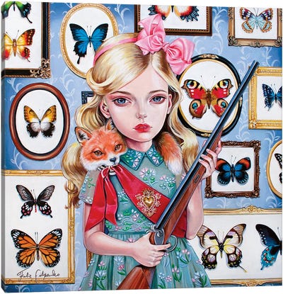 Private Collection Canvas Art Print - Monarch Butterflies