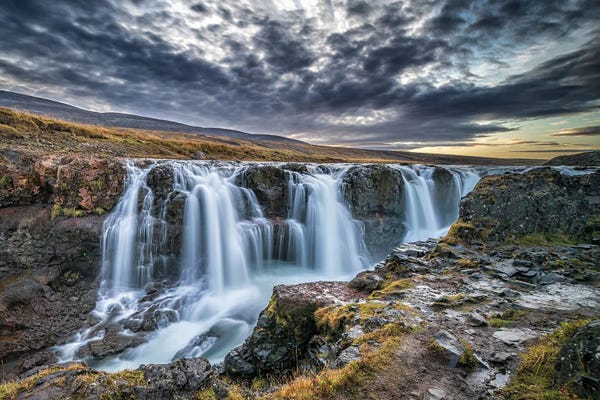 Iceland: Unknown Falls In Iceland by Jeffrey C. Sink