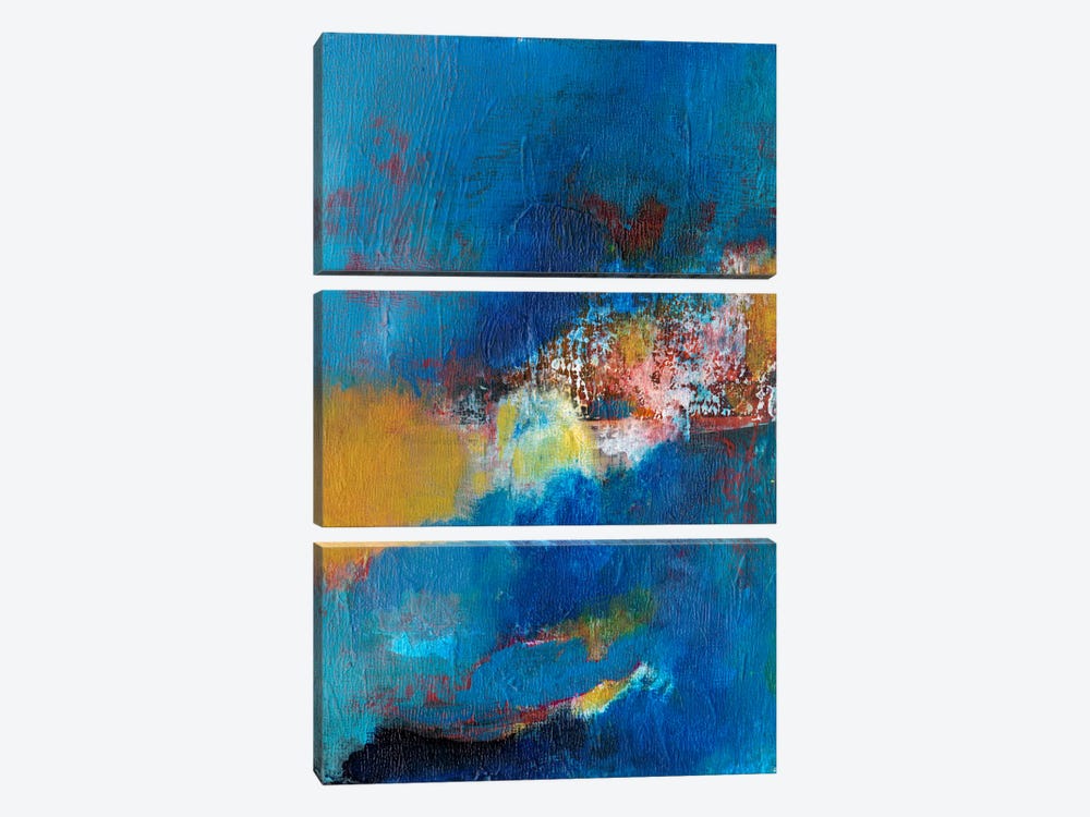 Rhapsody In Blue I by Jodi Fuchs 3-piece Canvas Artwork